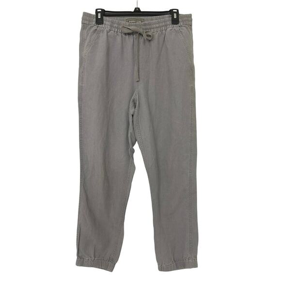 Women's Gray Jogger Pants Point Sur Linen - Picture 2 of 12